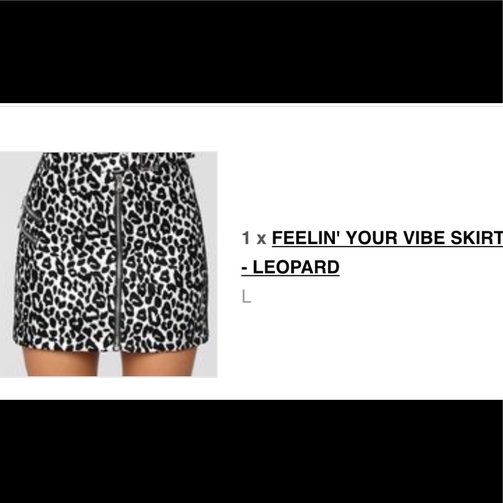 Fashion Nova Leopard Skirt